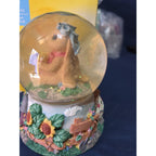VTG Spring Easter Bunny Rabbit Musical Snow Globe Musical Waterball