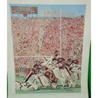 1986 Cotton Bowl Signed Litho 27 x 21 1/4 Original Football Man Cave Texas A&M