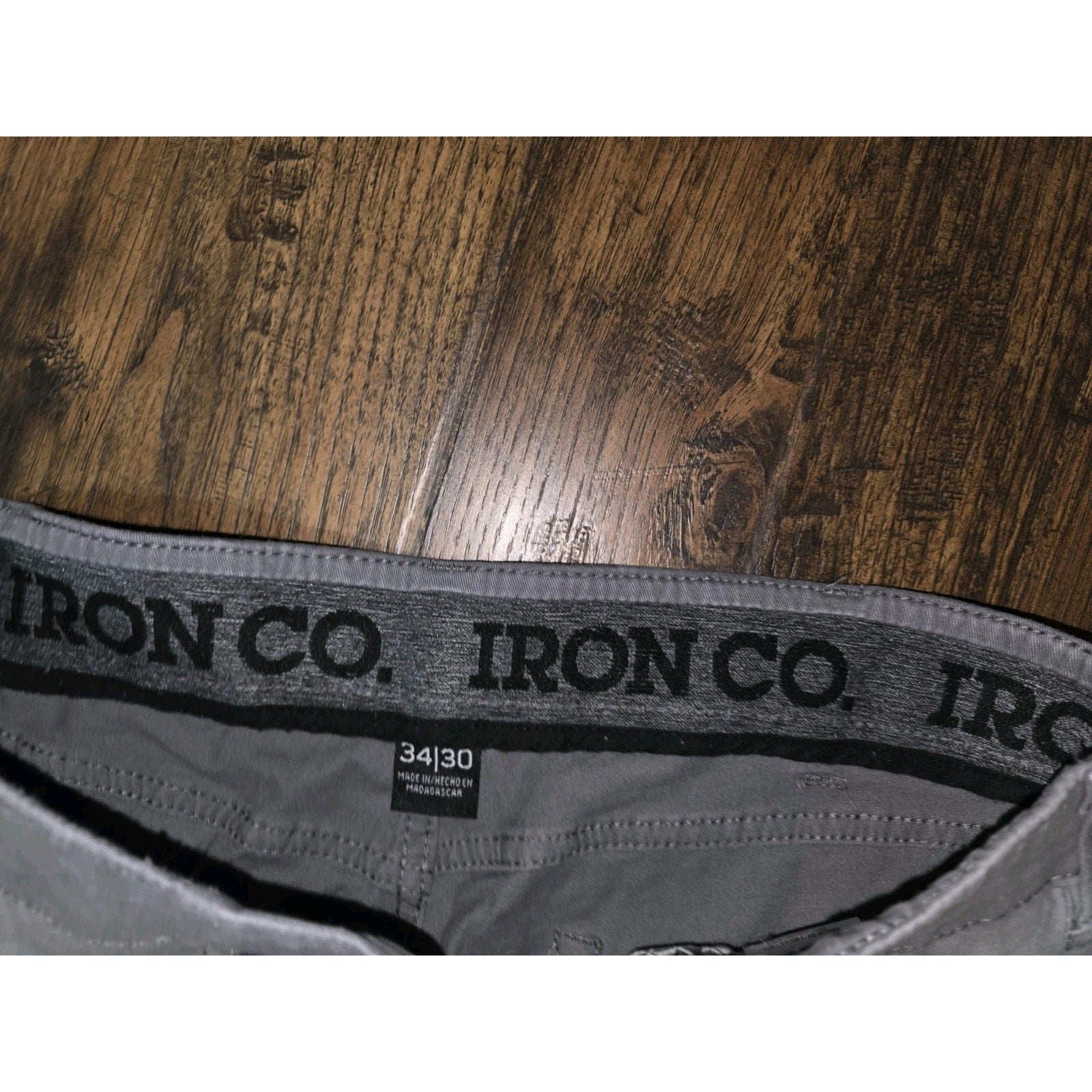 Lot of 2 Iron Co Men's Cargo Pants 34x30 Cotton Blend Navy & Grey