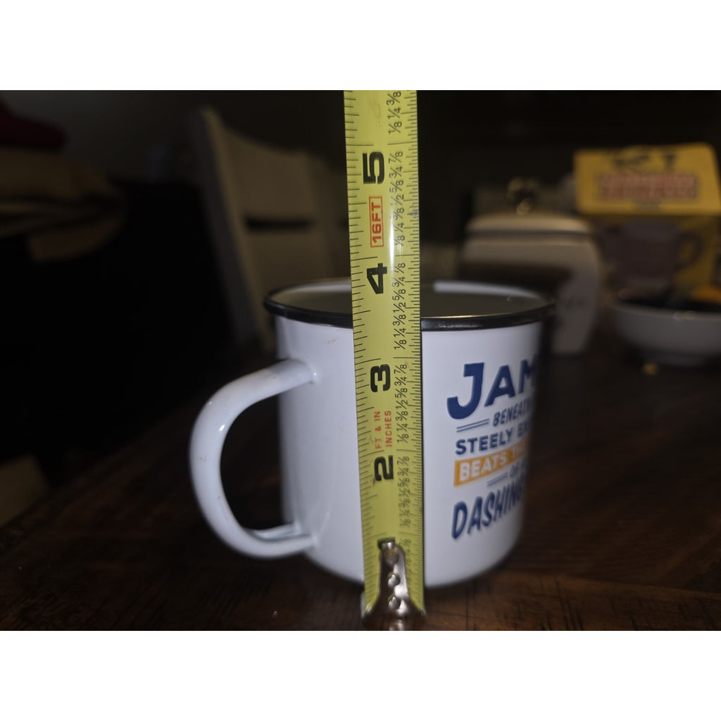 History & Heraldry Personalized Tin Mugs "James"