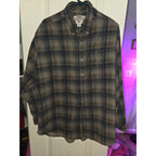 Wrangler Rugged Wear Flannel Mens Sz Large - Multicolored Button Up Shirt
