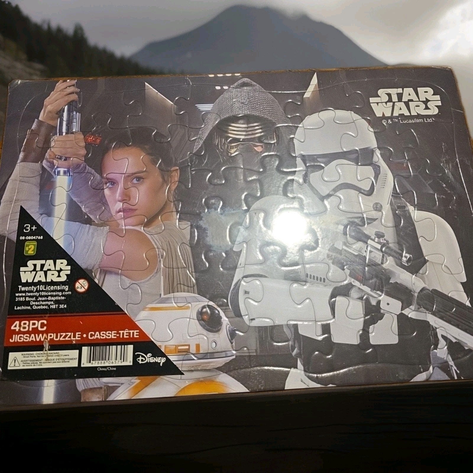 Star Wars Force Awakens 48 pc Jigsaw Frame Puzzle Kylo Ren Rey BB-8 Storm New