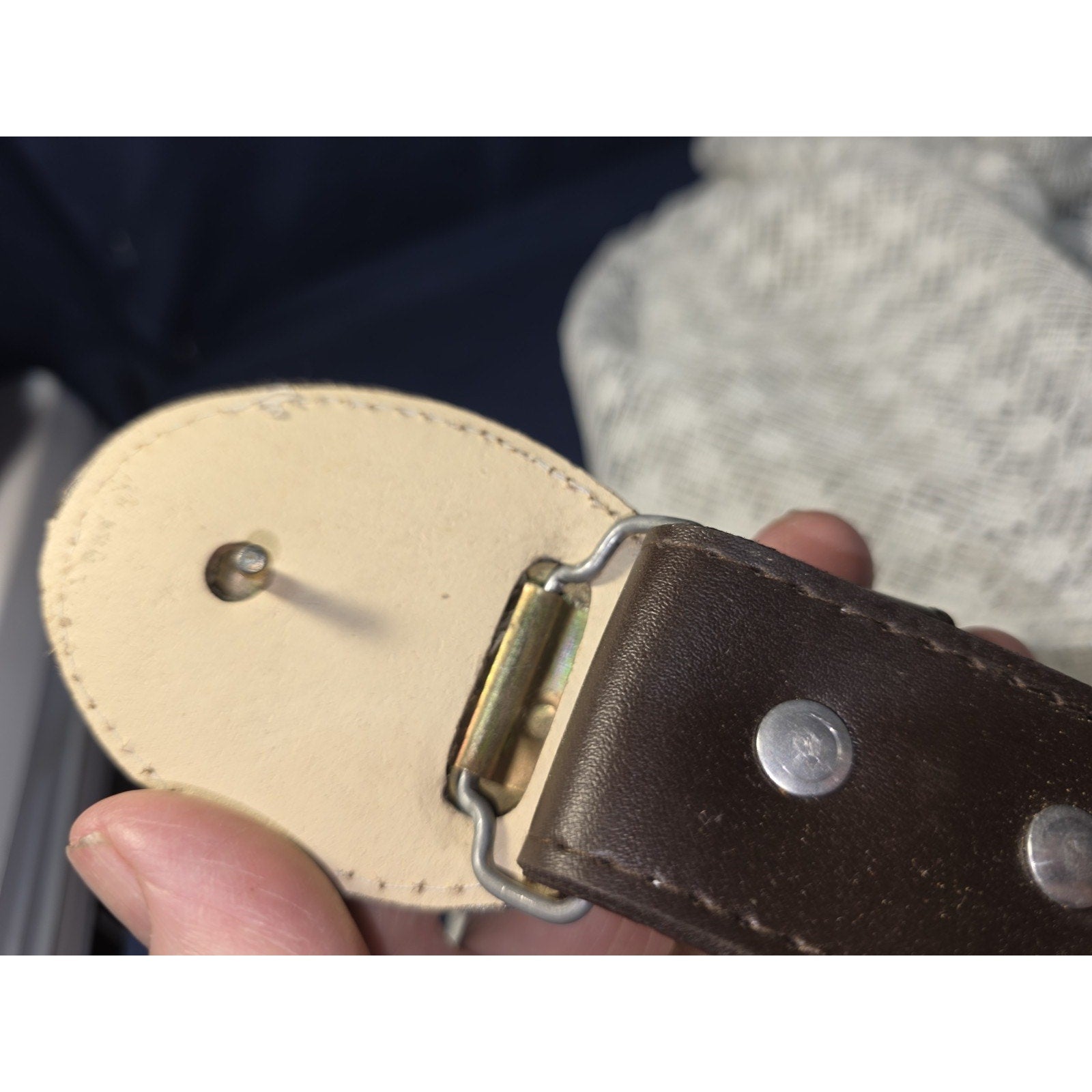 Real Mexican Piteado Embroidered Leather Belt & Buckle - Size 40 - Horseshoe
