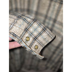 Wrangler Retro Mens Snap Button Up Western Shirt Size Medium Plaid Rodeo Cowboy