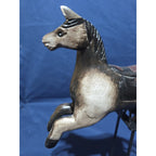 Hand Carved Wood Horse | Perpetual Motion Balancing Display | Vintage 12” High