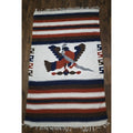 VTG Mexican Serape Saltillo Woven Blanket 80x48 Thunderbird with Snake Free Ship