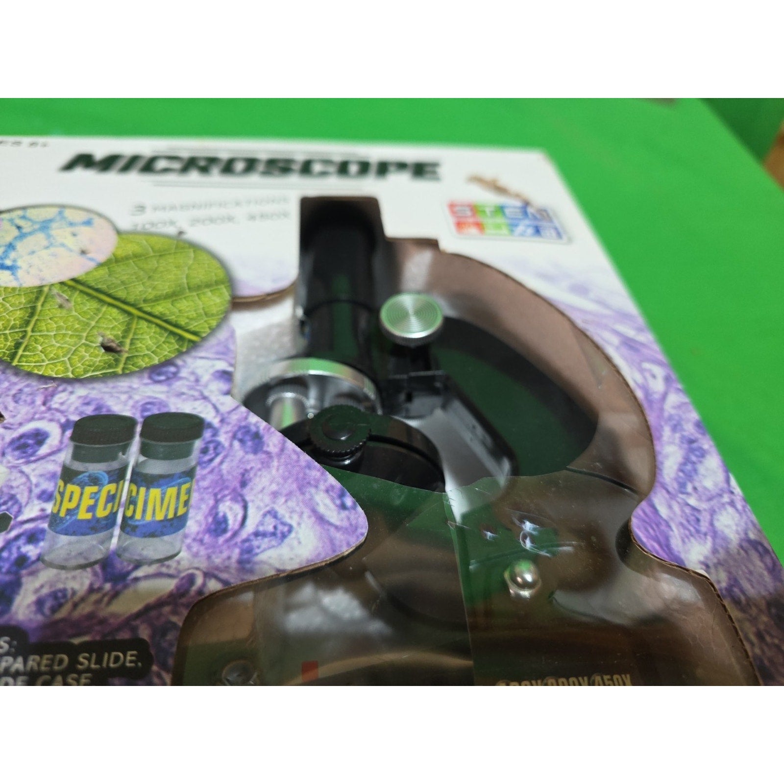 Microscope Science Kit for Kids w/ 100x, 200x, 450x NEW Sealed