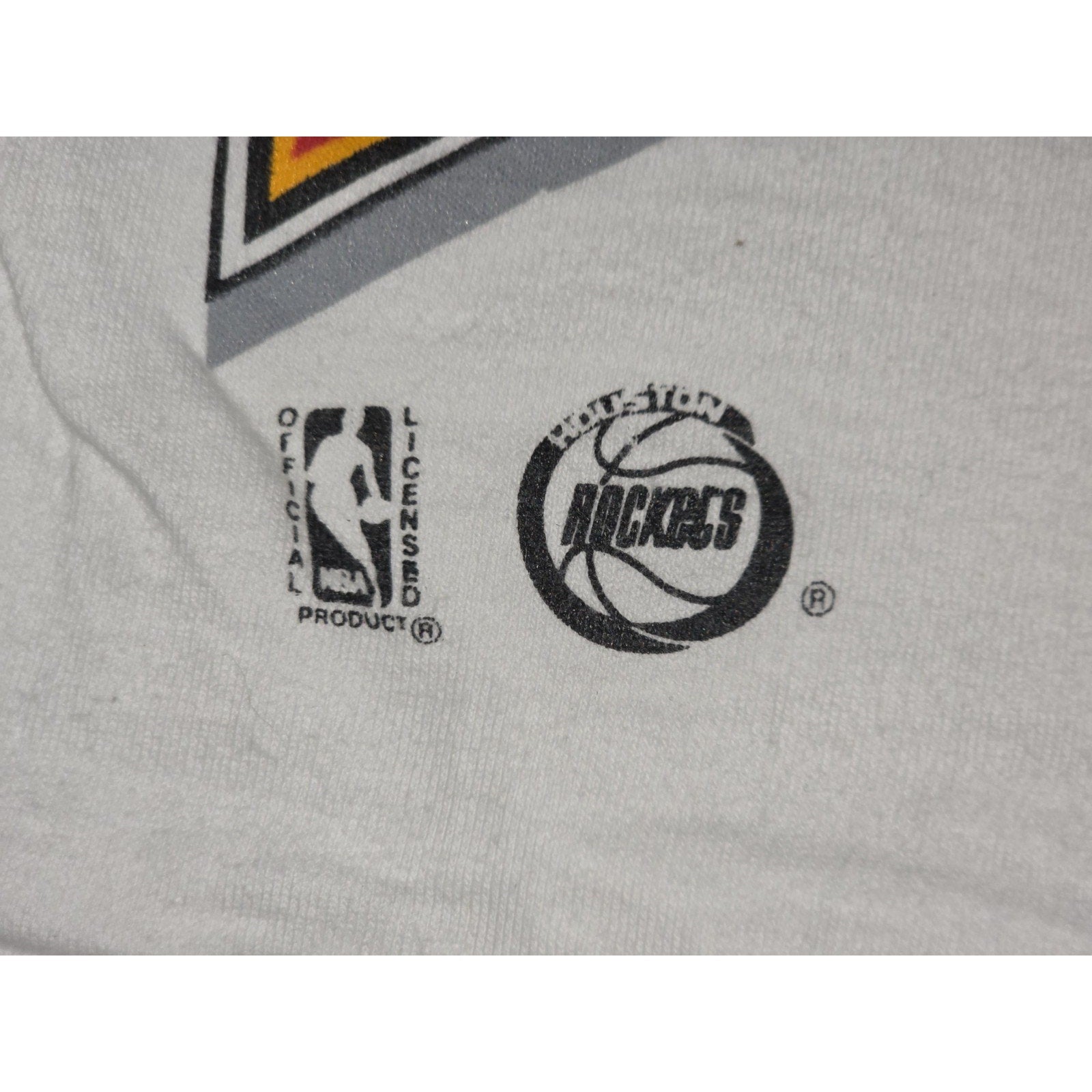 RARE Vtg Houston Rockets 1995 Back to Back NBA Champions Shirt SINGLE STITCH Lg