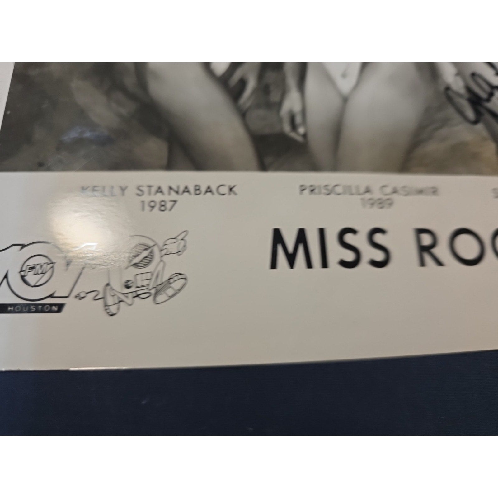 RARE Rock Vintage 101 KLOL Houston Signed Photo Miss Rockwear 1986-1989 Signed