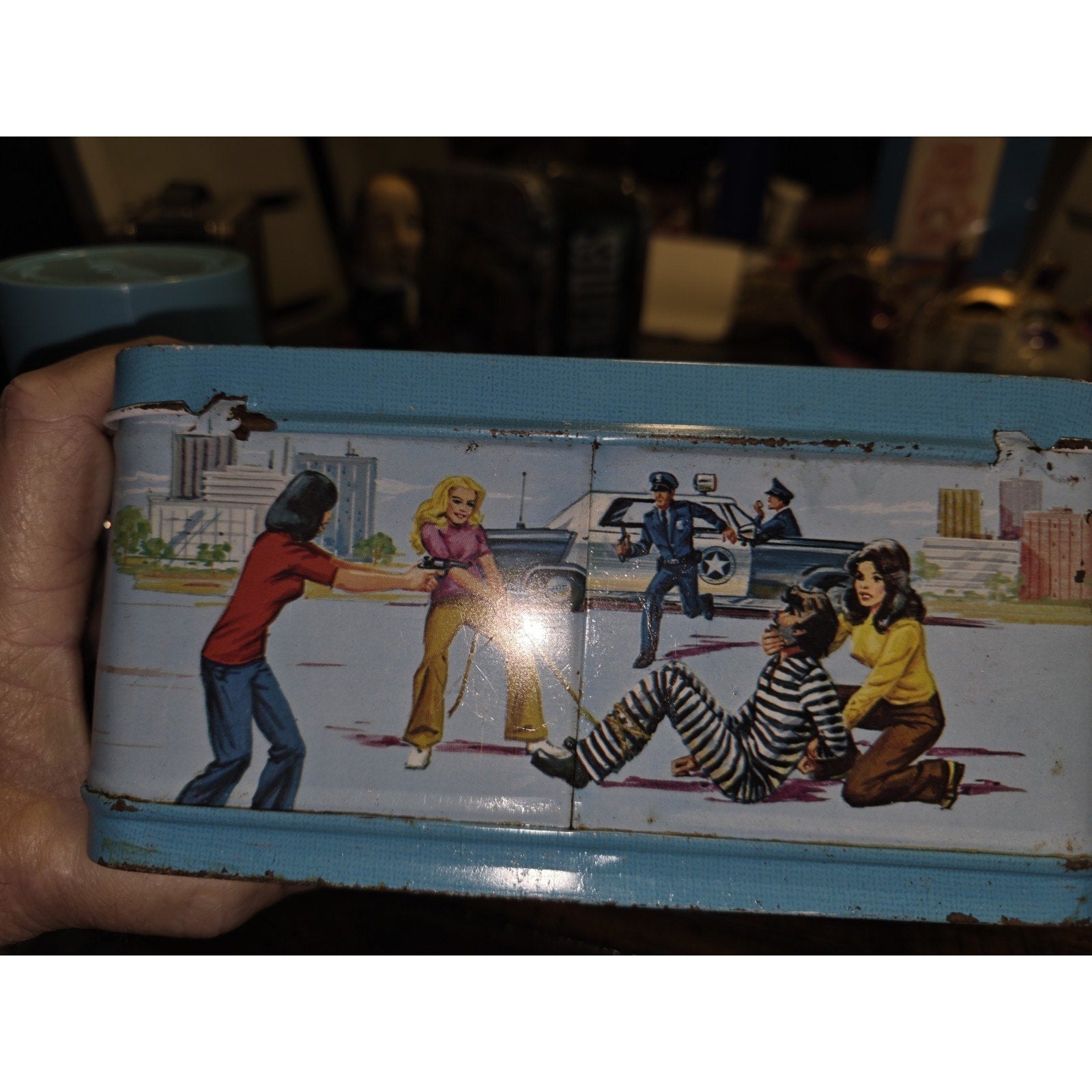 VINTAGE 1978 CHARLIE’S ANGELS METAL ALADDIN LUNCHBOX & Thermos