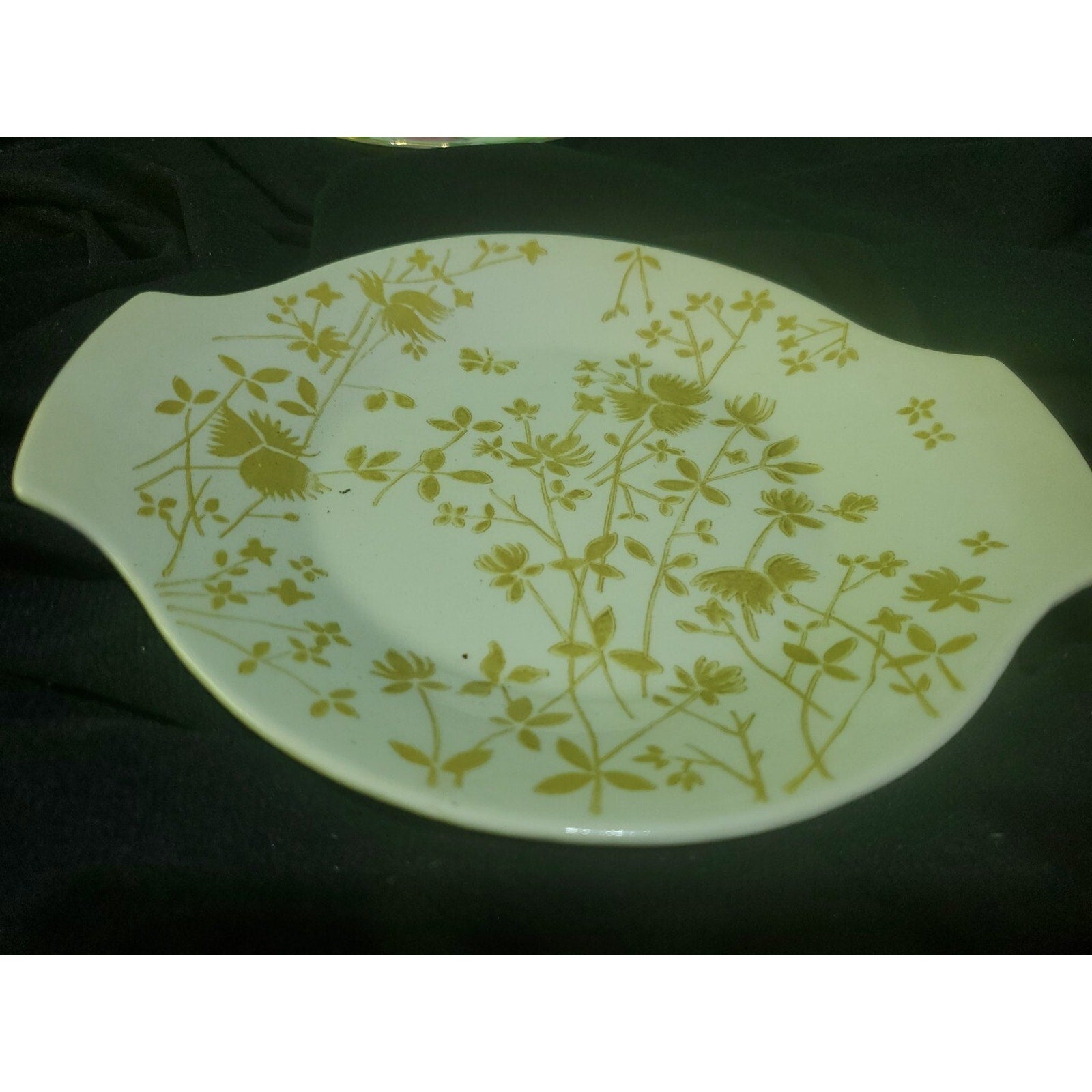 Vintage Sheffield Ironstone Golden Meadow Serving Plate 7.25" Oven Proof