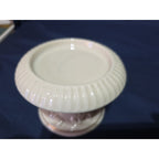 Lenox Porcelain Candle Holder 3.25" Ivory Embossed Gold Trim Decorative