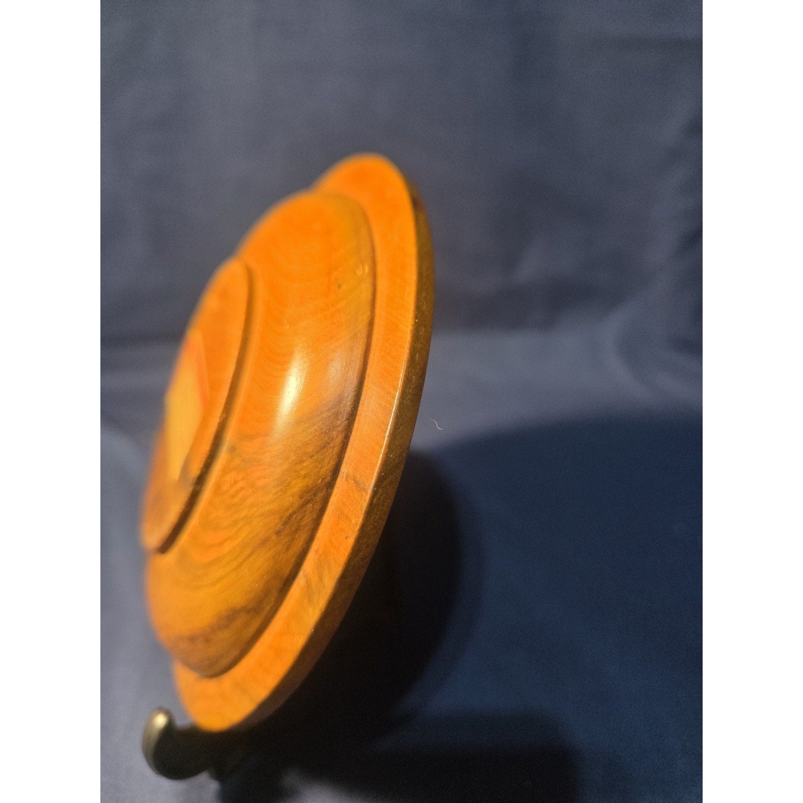 Vintage 1967 Hand-Carved Sarajevo "Konjic" Wooden Bowl with Provenance 5 5/8"