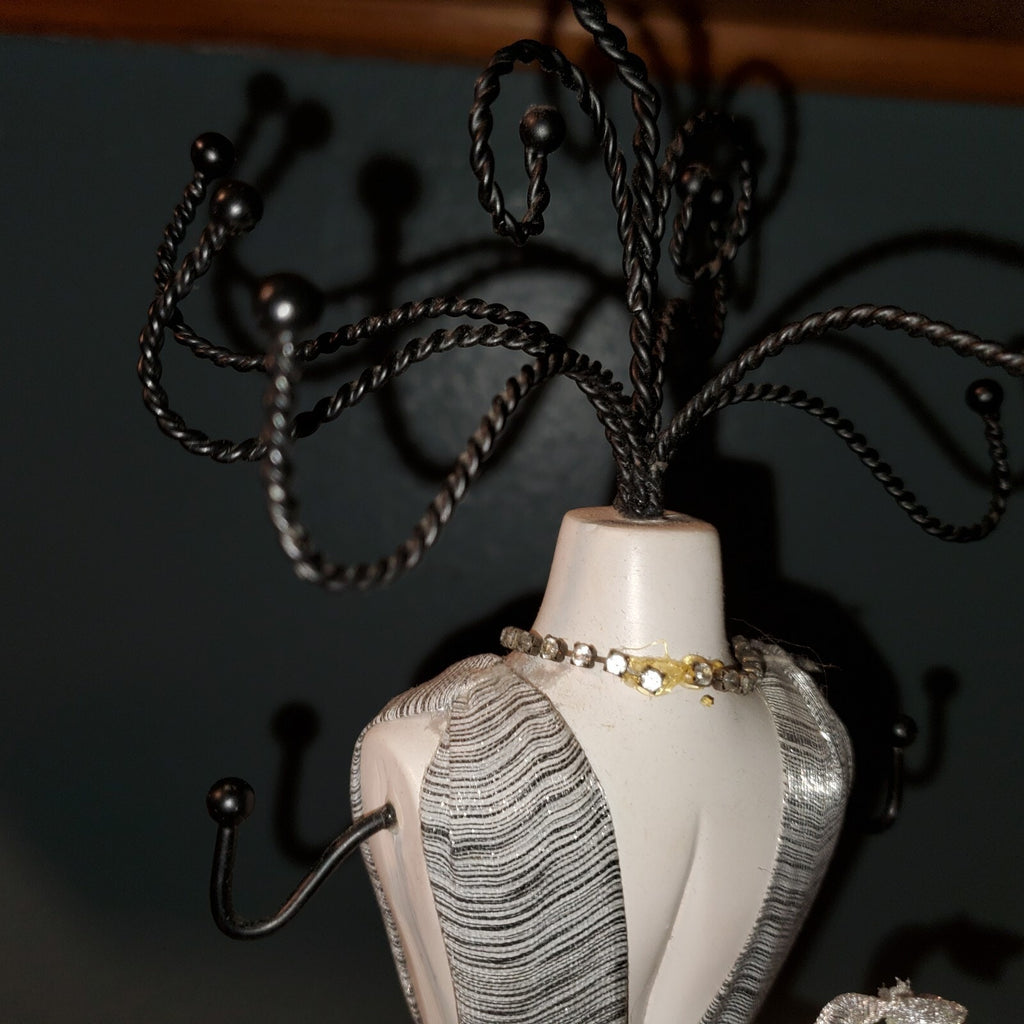 Rack Jewelry Holder Hanger Rings Organizer Dress Form Hollywood Style Bracelets
