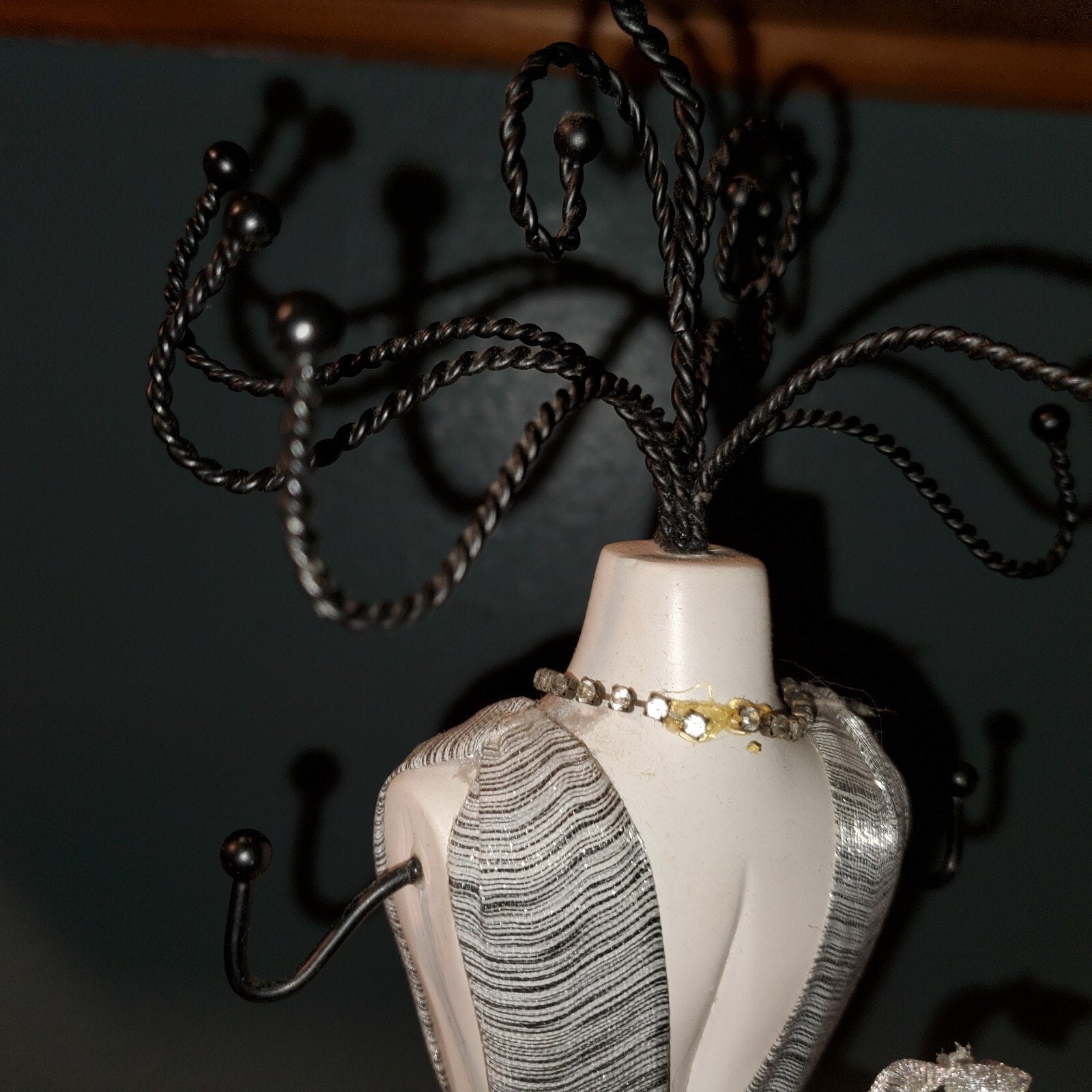 Rack Jewelry Holder Hanger Rings Organizer Dress Form Hollywood Style Bracelets