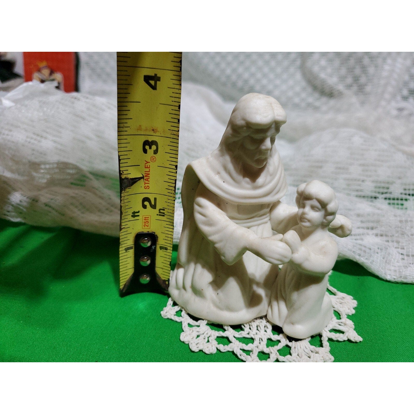 Porcelain Jesus Childs Prayer Figurine Kneeling Vintage