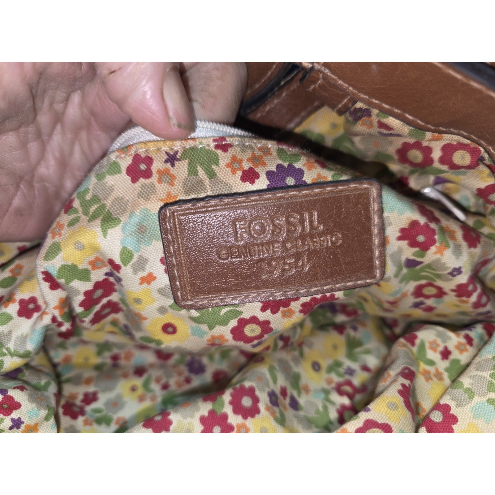 Fossil "Genuine Classic 1954" Straw & Leather Satchel – Boho Chic Shoulder bag