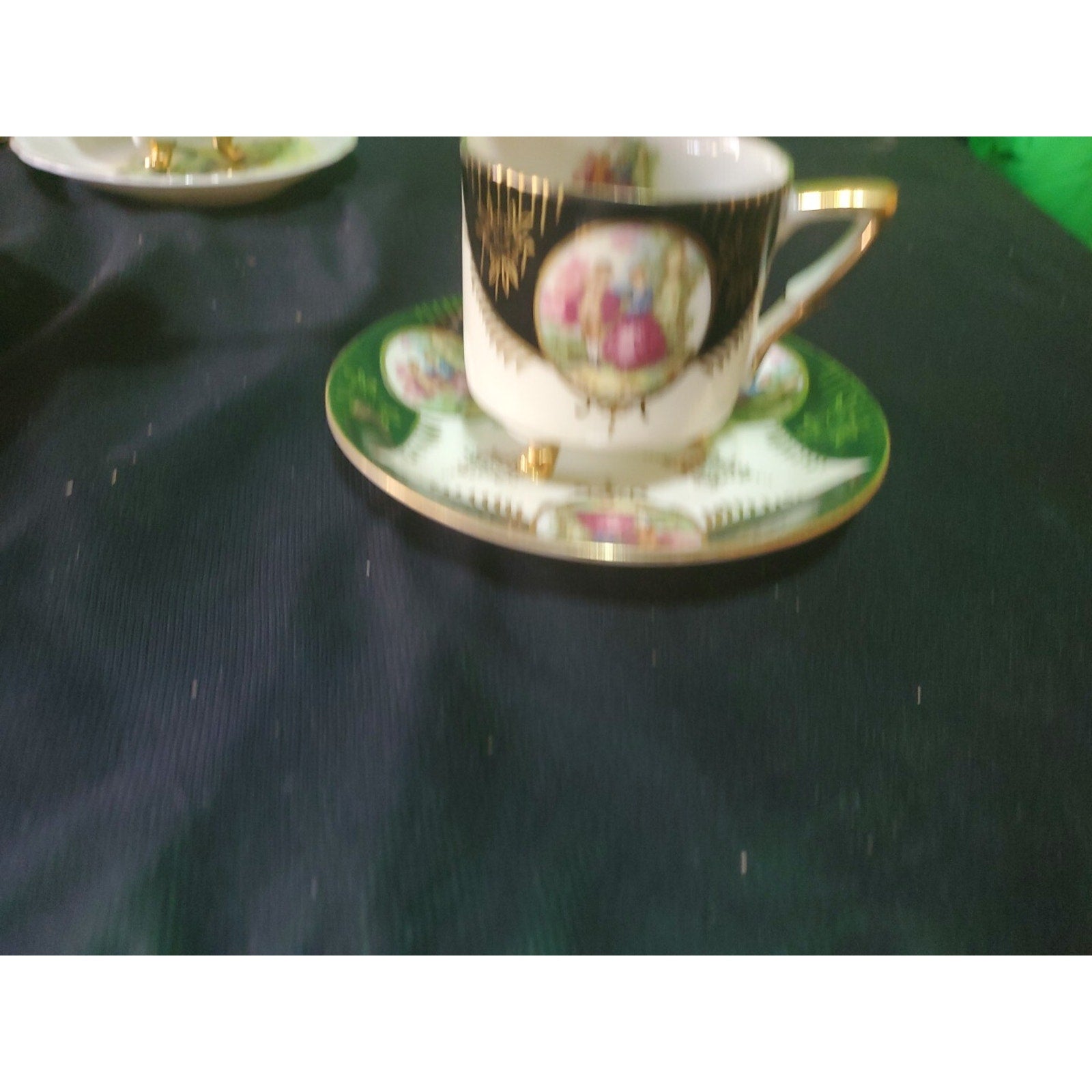 Vintage Royal Sealy China Cup and Saucer Rare Collectible Gold Trim