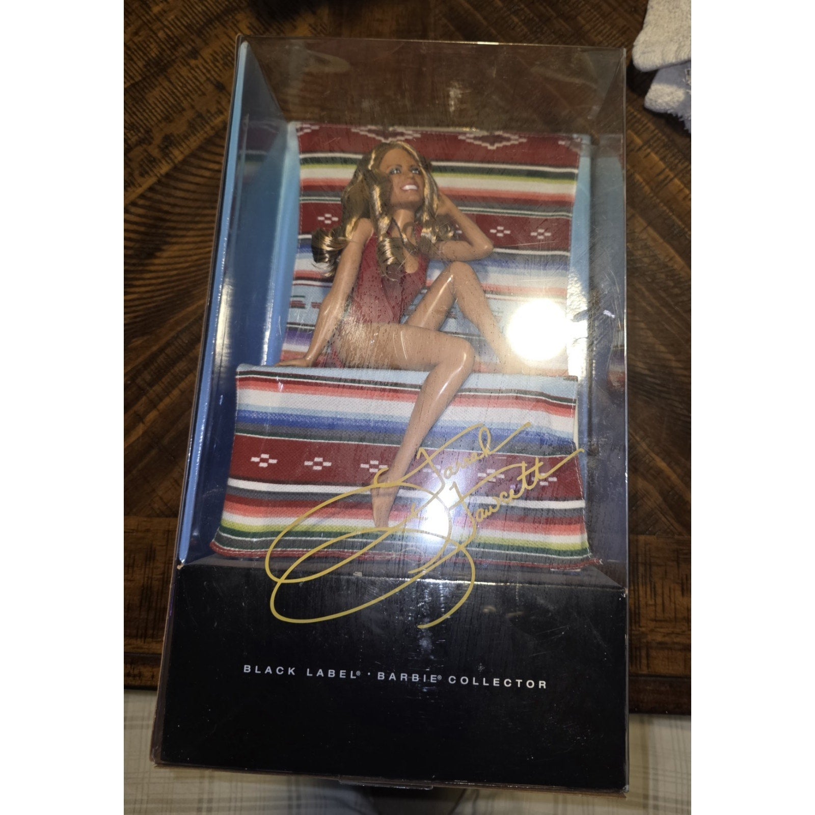 Farrah Fawcett Barbie Doll New Black Label Collector Edition New 2010