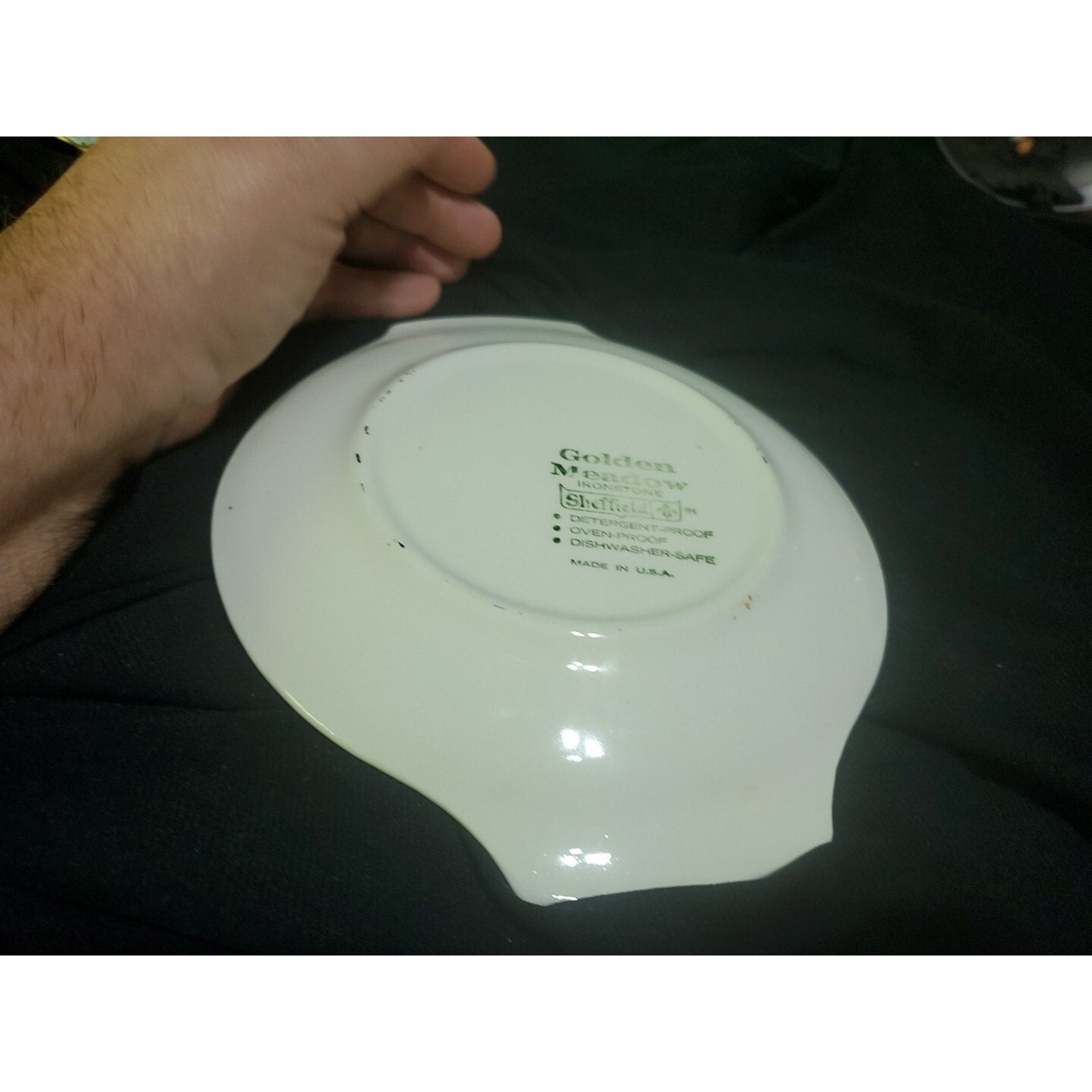 Vintage Sheffield Ironstone Golden Meadow Serving Plate 7.25" Oven Proof