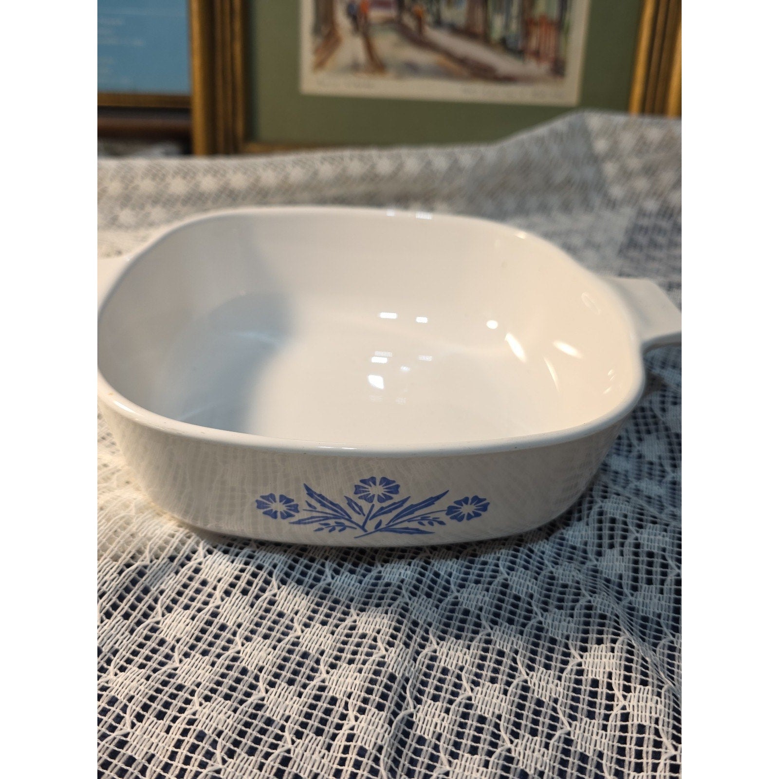 Vintage Corning Ware 7" Blue Cornflower 1 Qt P-1-B Casserole Baking Dish No Lid