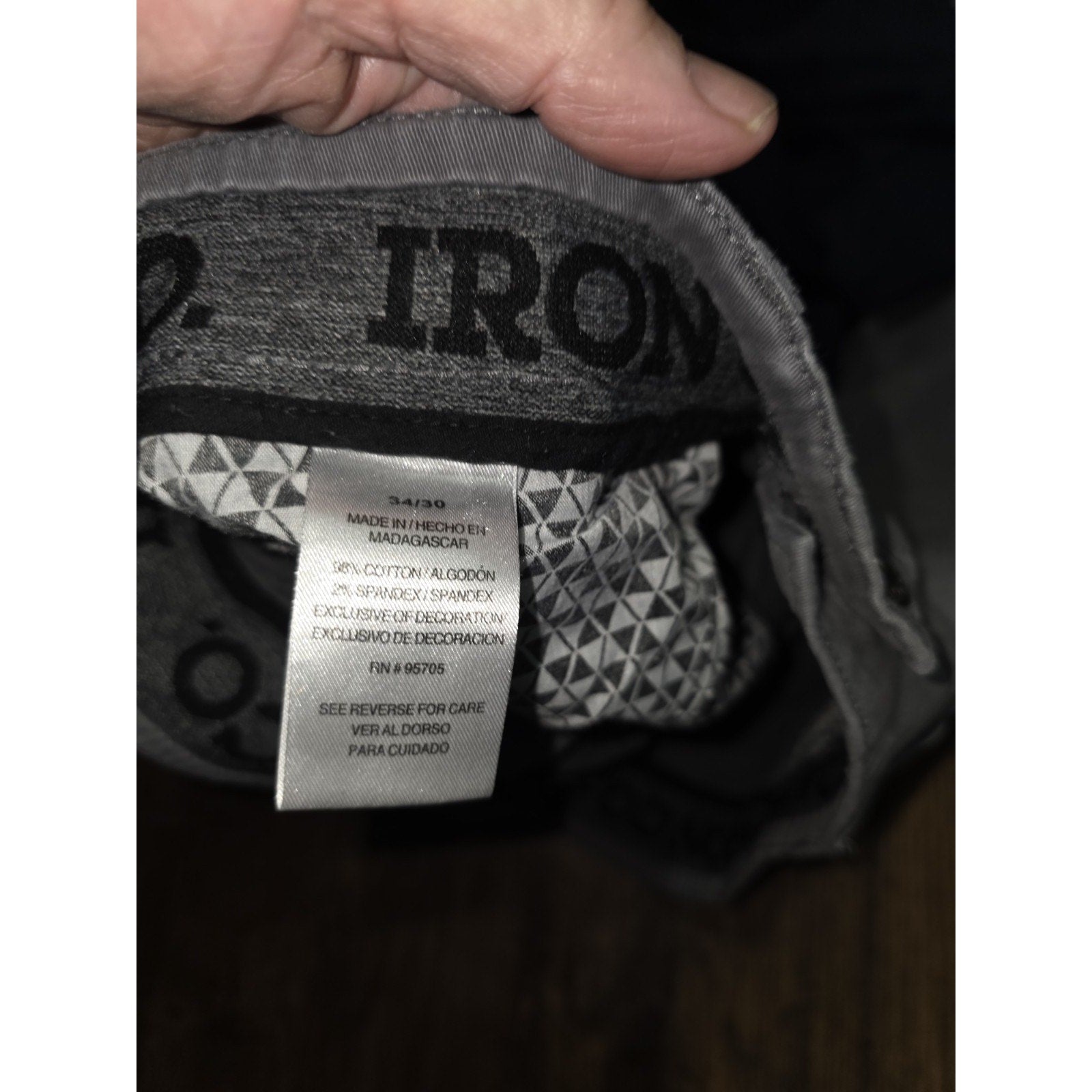 Lot of 2 Iron Co Men's Cargo Pants 34x30 Cotton Blend Navy & Grey