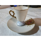 Vintage Japanese Miniature ,Victorian scene,coffee cup and saucer