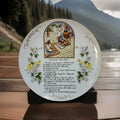 Vintage Ucagco Porcelain Twenty-Third Psalm wall plate 10 1/4” Christian Bible
