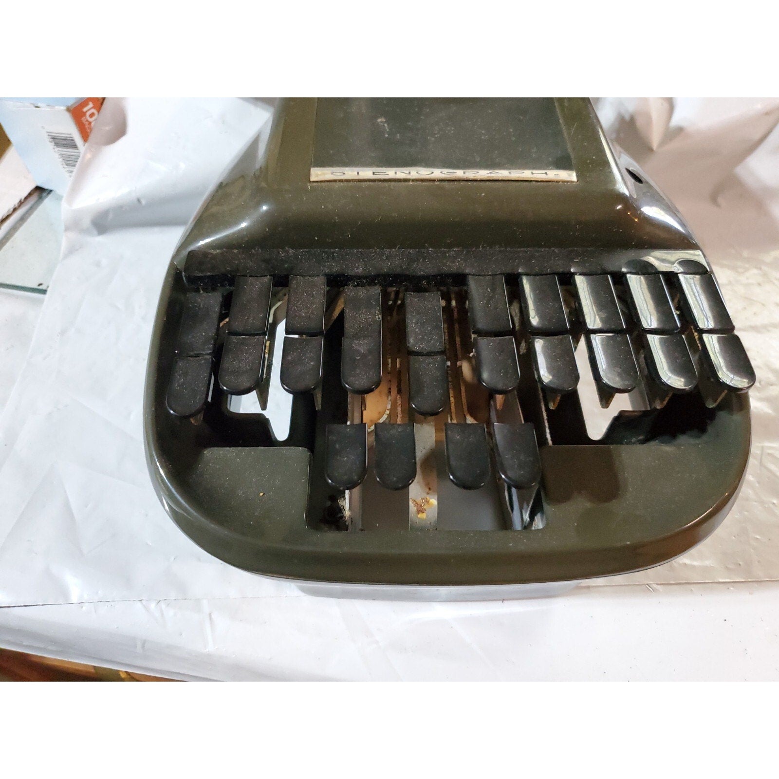 Vintage Stenograph Reporter Model paper tray, parts piece