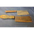 Vintage Wood Handle Meat Cleavers Blacksmith Lot of 2 For Parts Or Repair