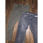 Lot of 2 Falls Creek Pants Mens Size 34x30 Stretch Chino Pants Straight Khaki