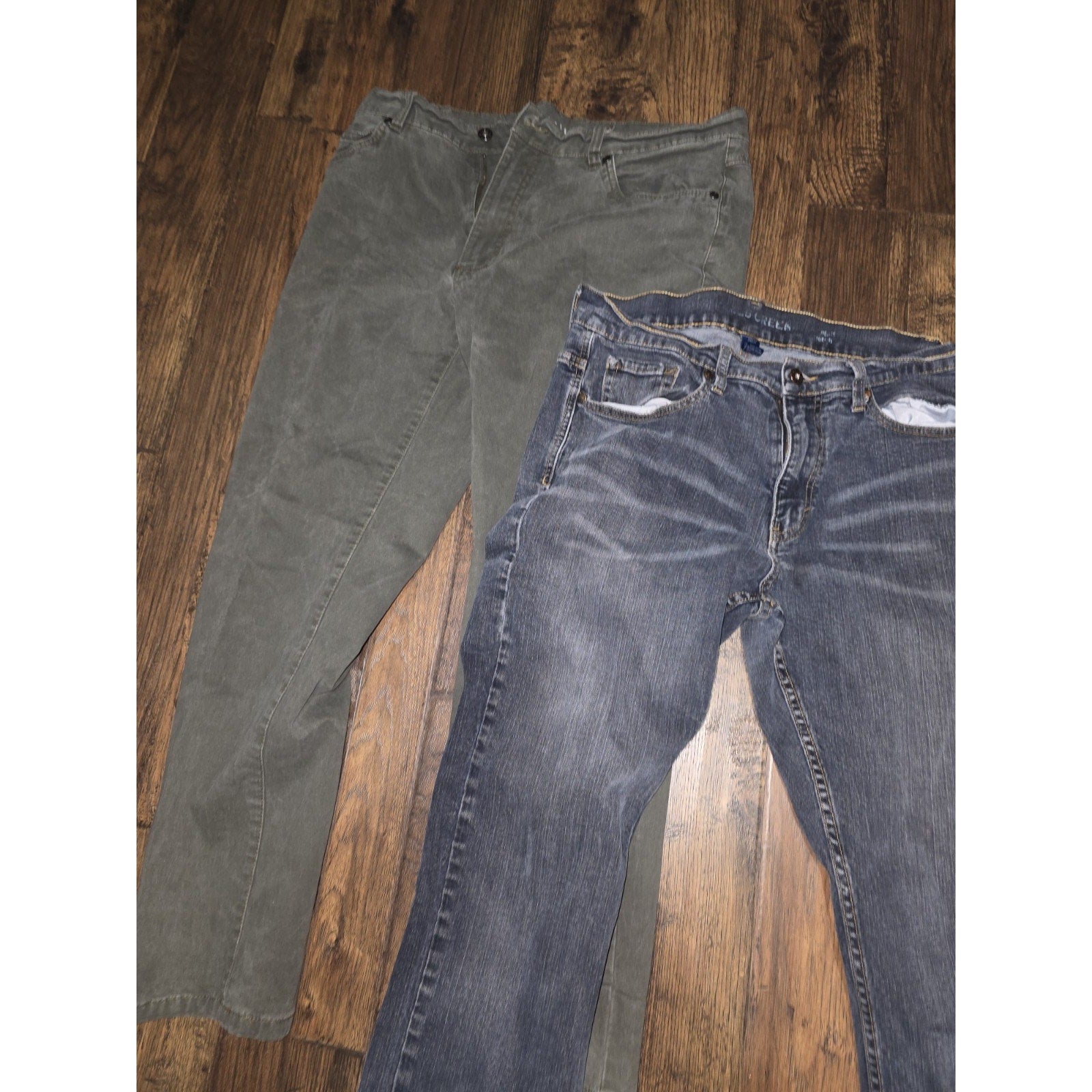 Lot of 2 Falls Creek Pants Mens Size 34x30 Stretch Chino Pants Straight Khaki