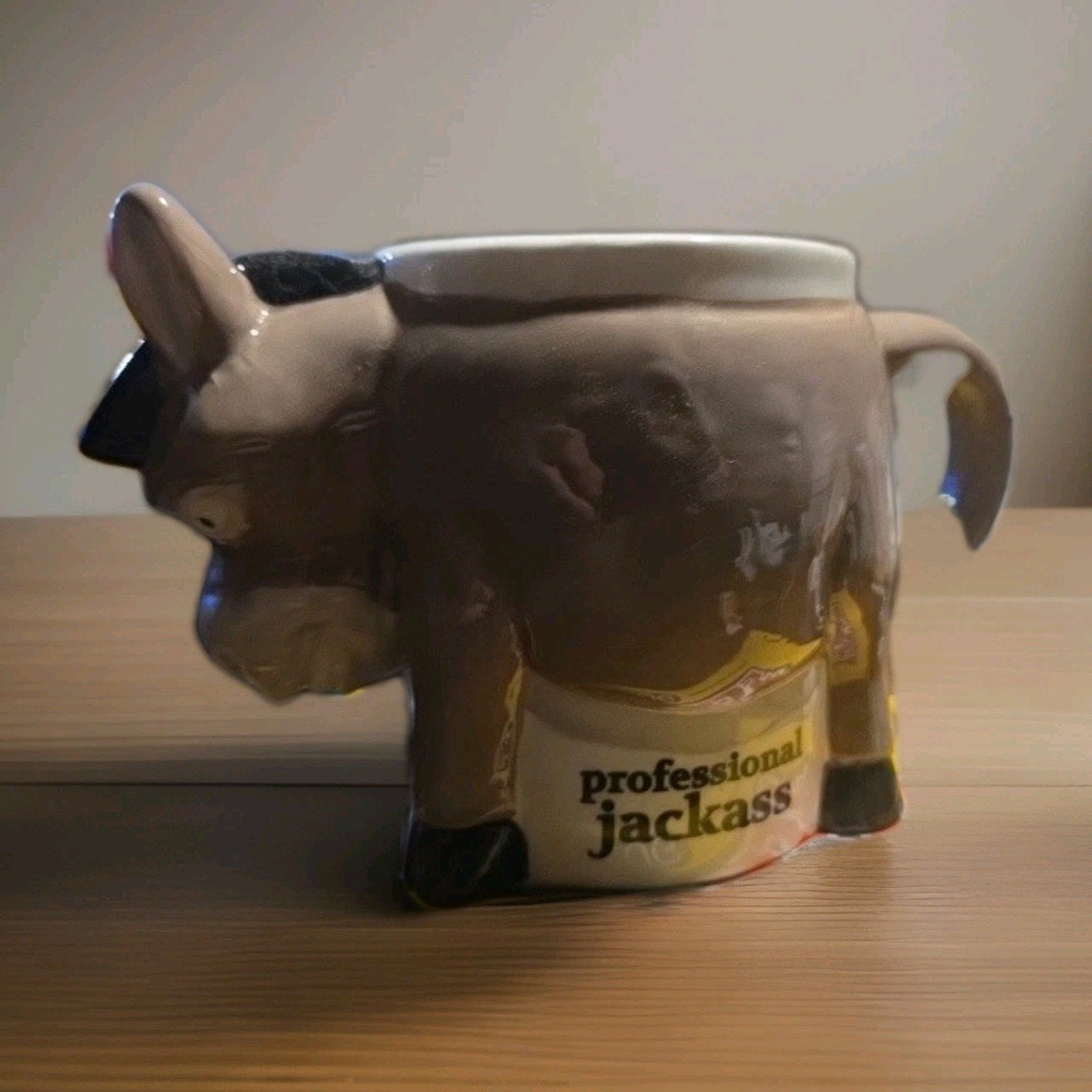 Big Mouth Coffee Mug Proffessional Jack Donkey Novelty Gag Gift