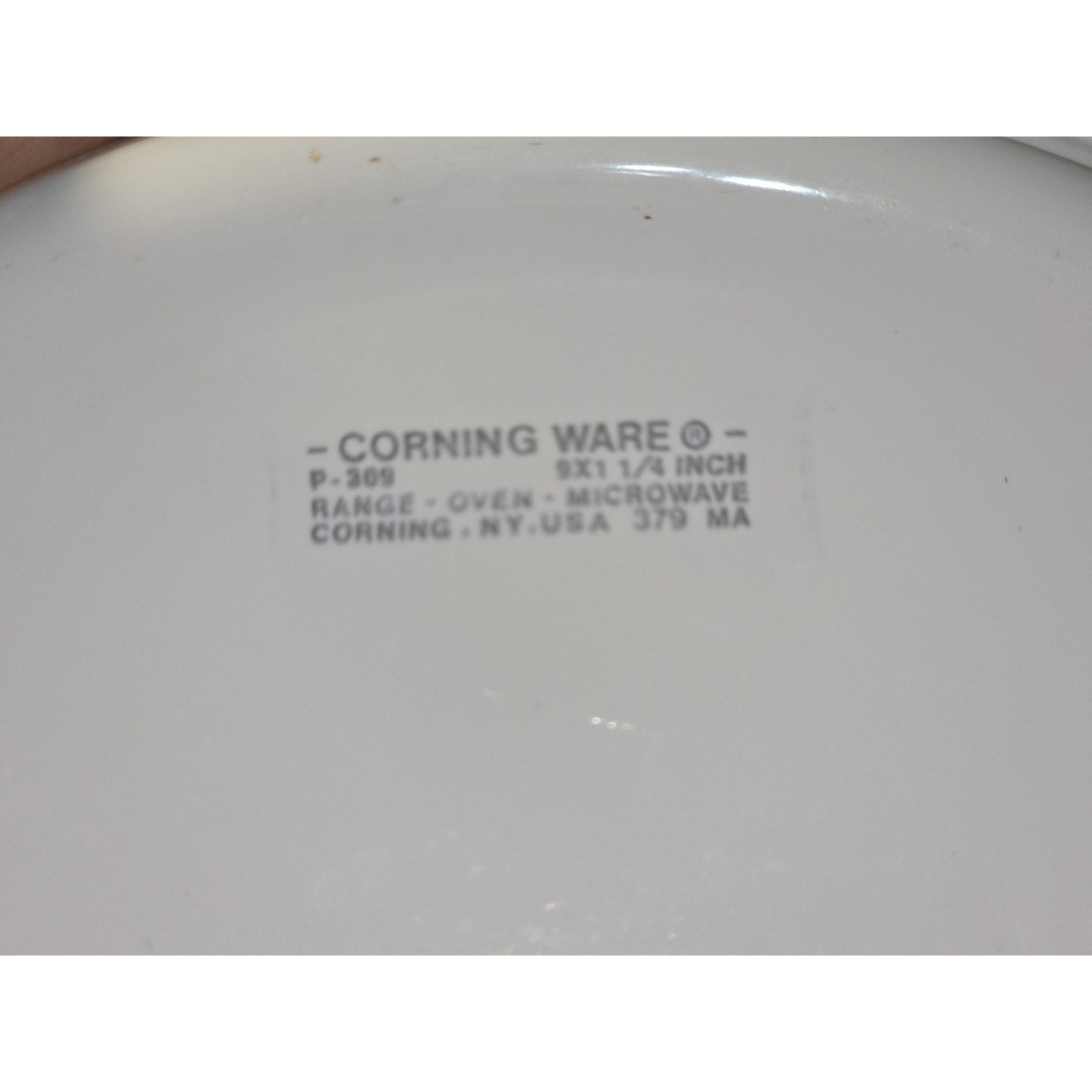 Vintage Corning Ware Pie Plate Dish 9 " x 1 1/4 " Inch Blue Cornflower P-309