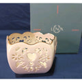 Lenox Eternal Heart Collection Hearts & Flowers Five Sided Bowl Gold Trim 6"