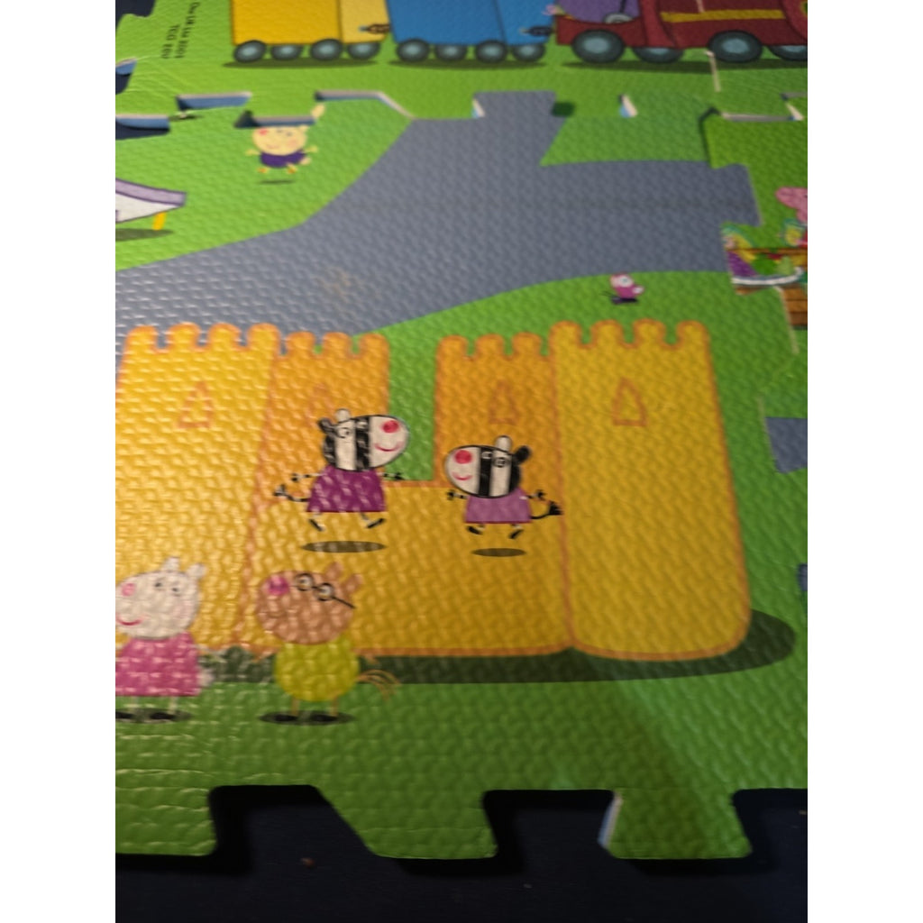Peppa Pig 6pc Set Puzzle Tile Mega Playmat, Multicolor Free Ship