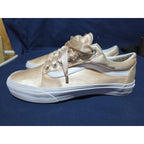 Vans Womens sz 8 Shoes Orange Peach Satin Skate Athletic Satin Lace Up Sneakers