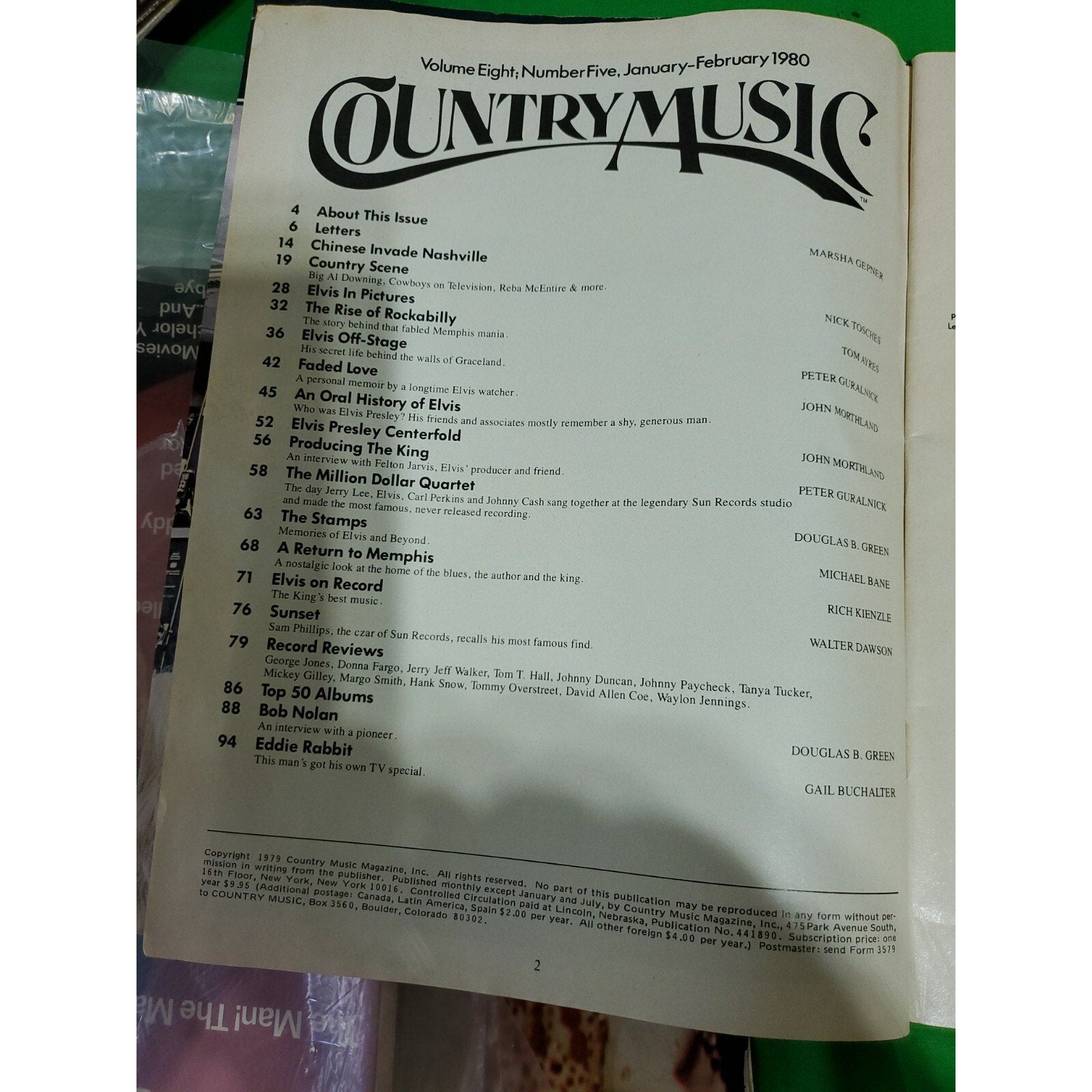Elvis Presley Country Music 1980 Collector's Edition Magazine