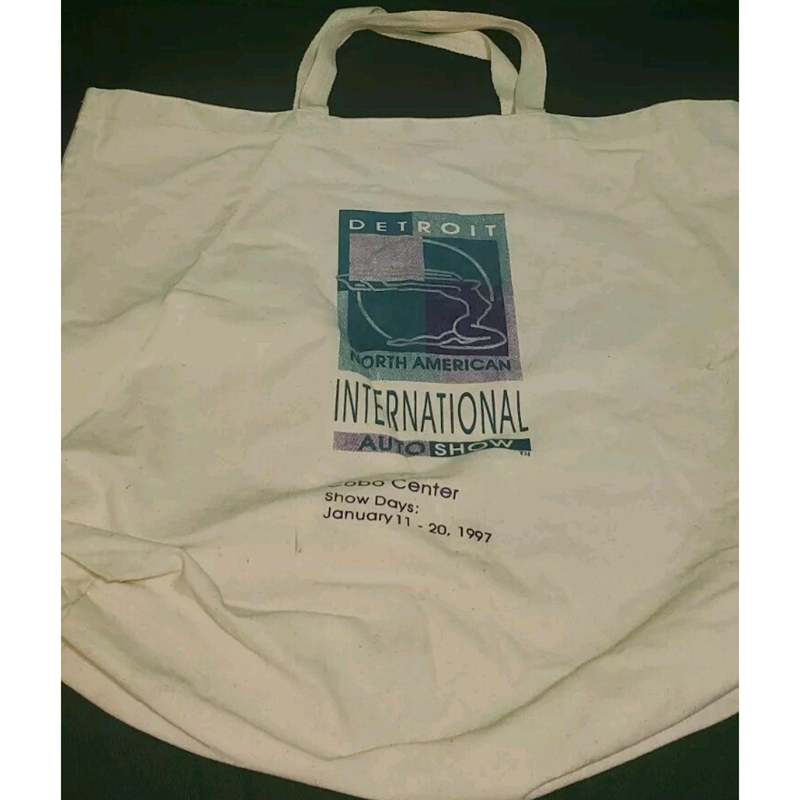Vtg Detroit North American International Auto Show 1997 MICHELIN Tote Travel Bag