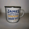History & Heraldry Personalized Tin Mugs "James"