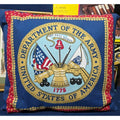 Vtg Handmade Pillow US Army Patriotic Americana Decor 18"X15" Office Man Cave