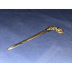 Vintage Brass Fox / English Country Style Letter Opener Desk Accessory 8"