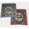 Vintage Lot of 2 1970s Springs Industries Native American Bandana 21"x21.5" USA
