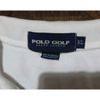 Polo Golf Ralph Lauren Shirt Men XL White Collard Long Sleeve Golf Crest Logo