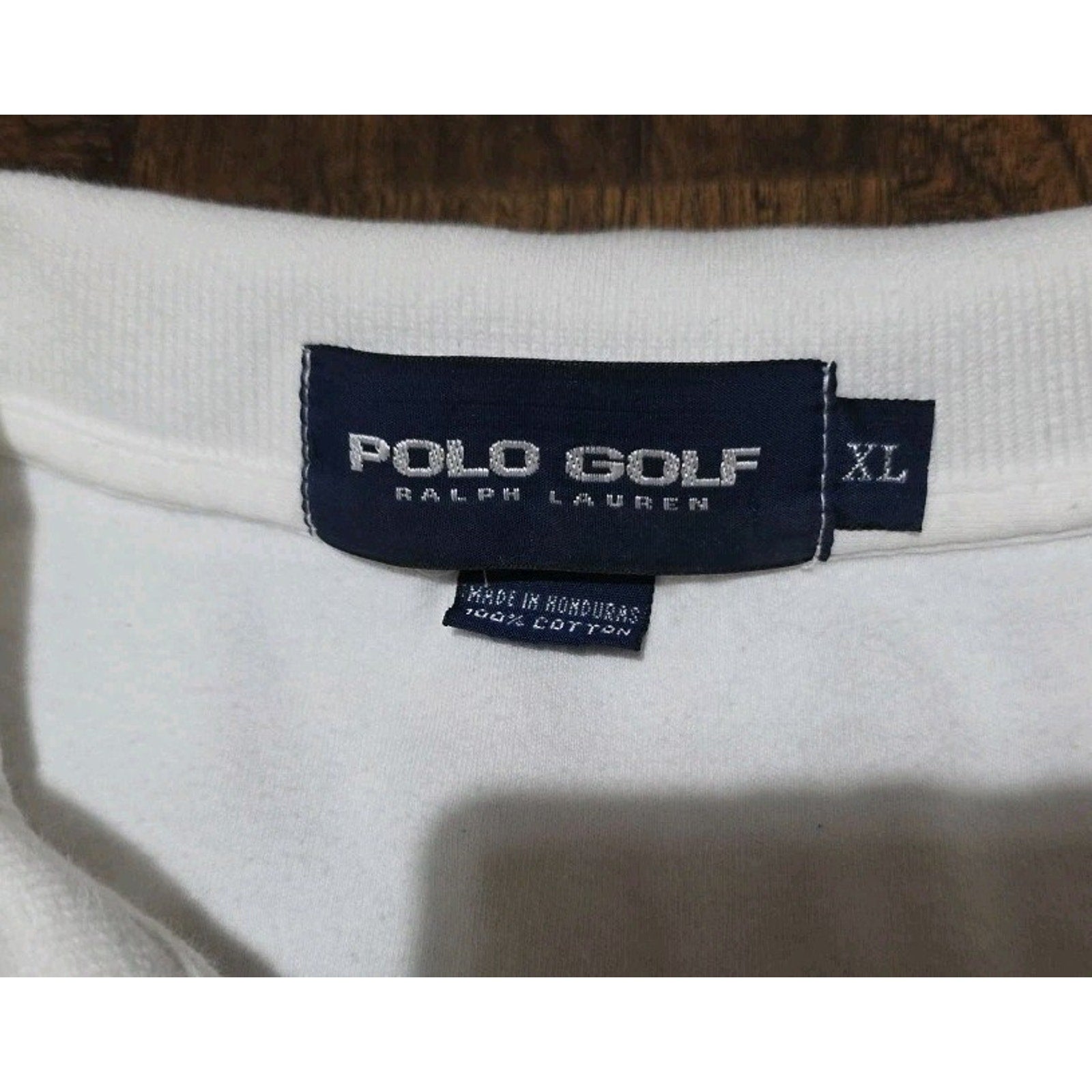 Polo Golf Ralph Lauren Shirt Men XL White Collard Long Sleeve Golf Crest Logo