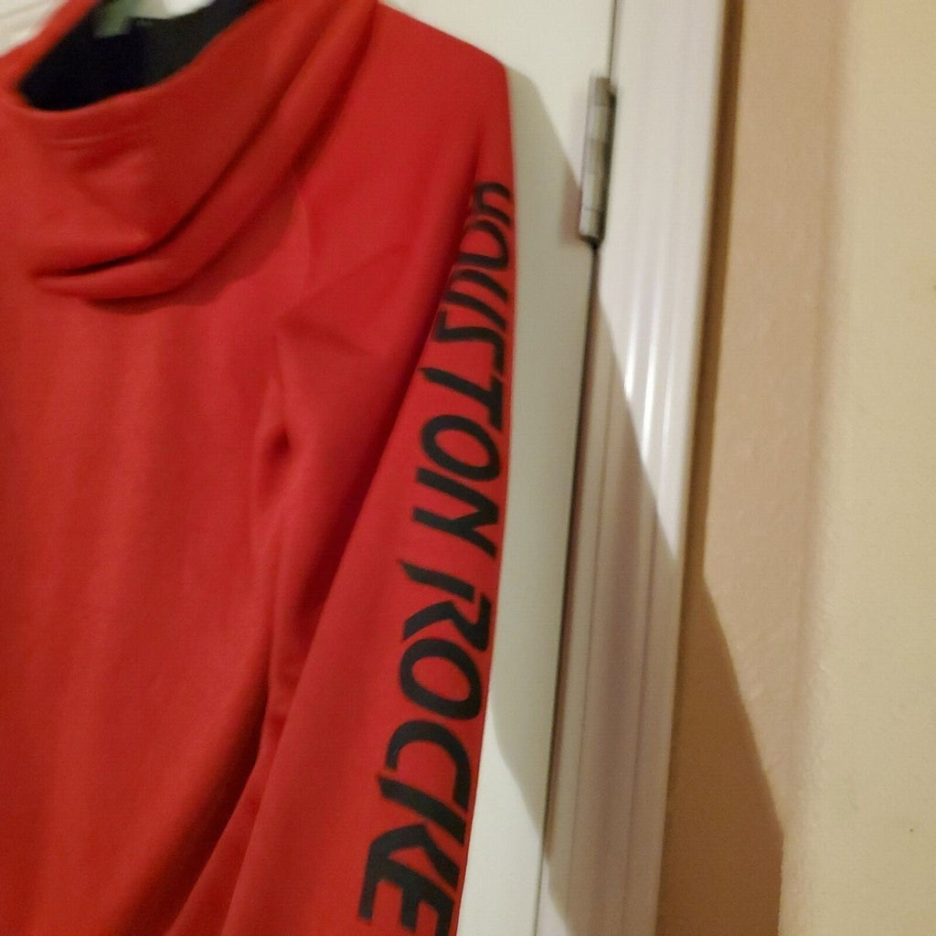 Houston Rockets Basketball Men's NBA Zip Up Hoodie Sweatshirt Warm Up small Red, pull string missing at hoodie
