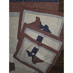 Vintage Texas Lone Star Quilt & Pillow Shams Set | Handmade Patchwork 96x80