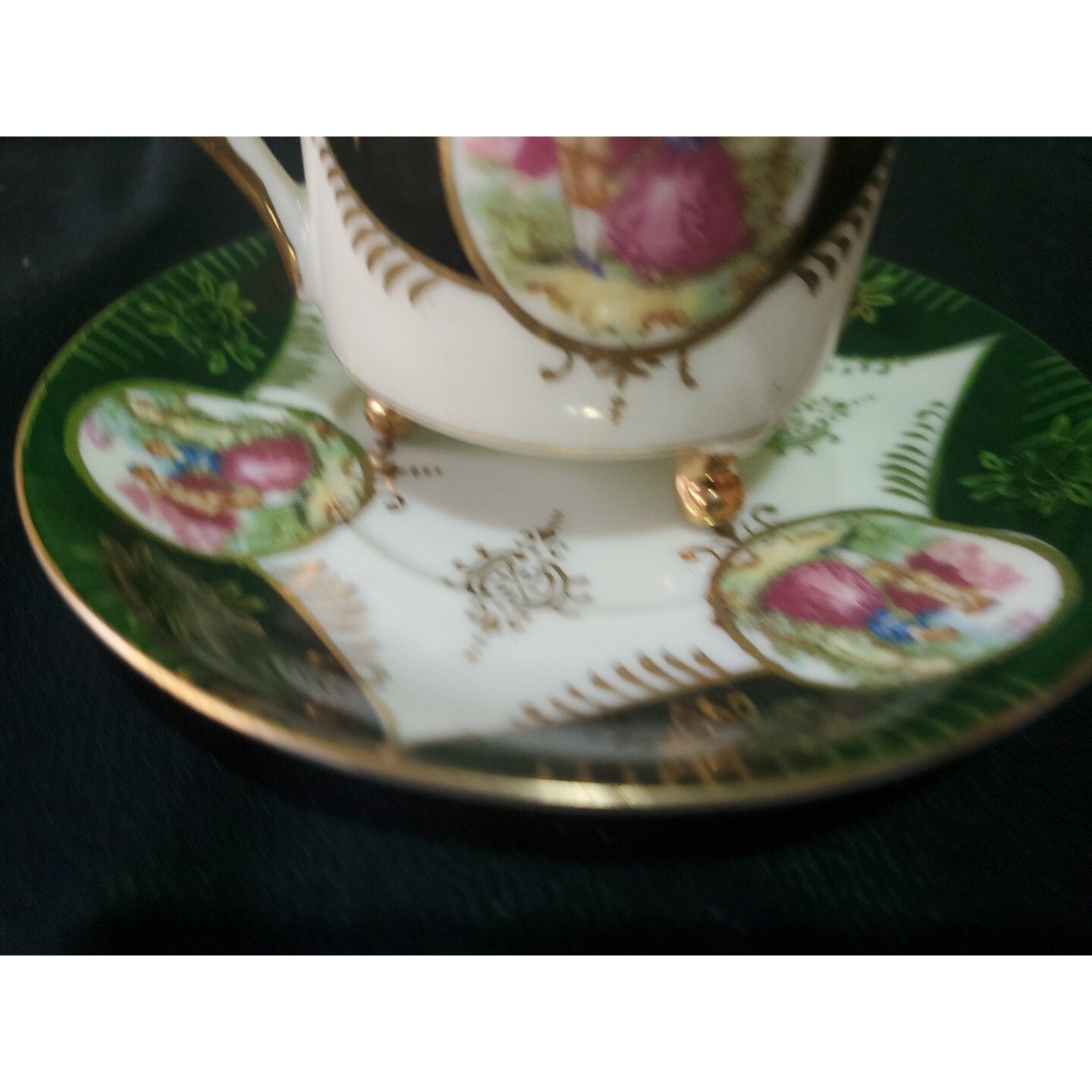 Vintage Royal Sealy China Cup and Saucer Rare Collectible Gold Trim