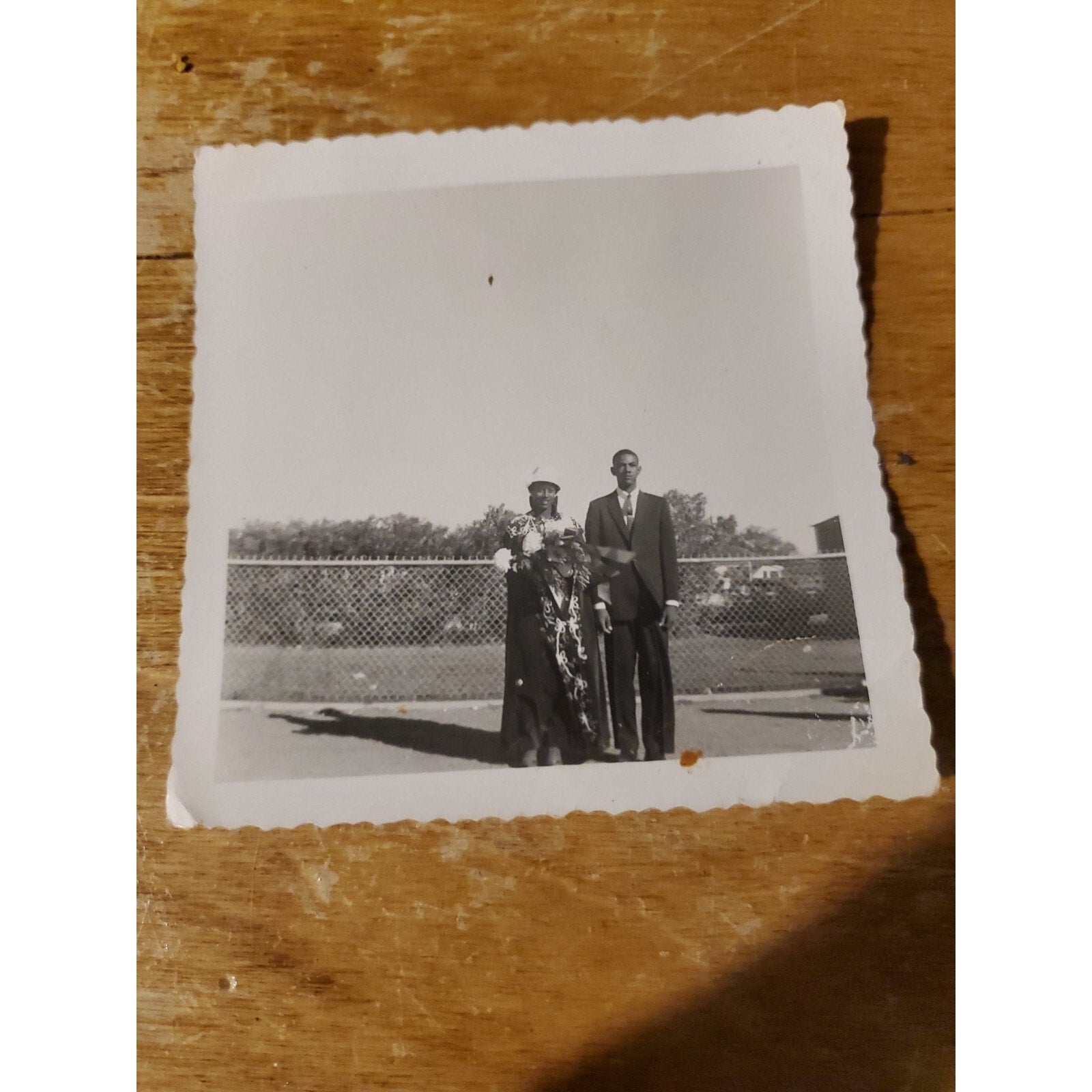 50s African American Couple 3×3 Vintage Snapshot PHOTO