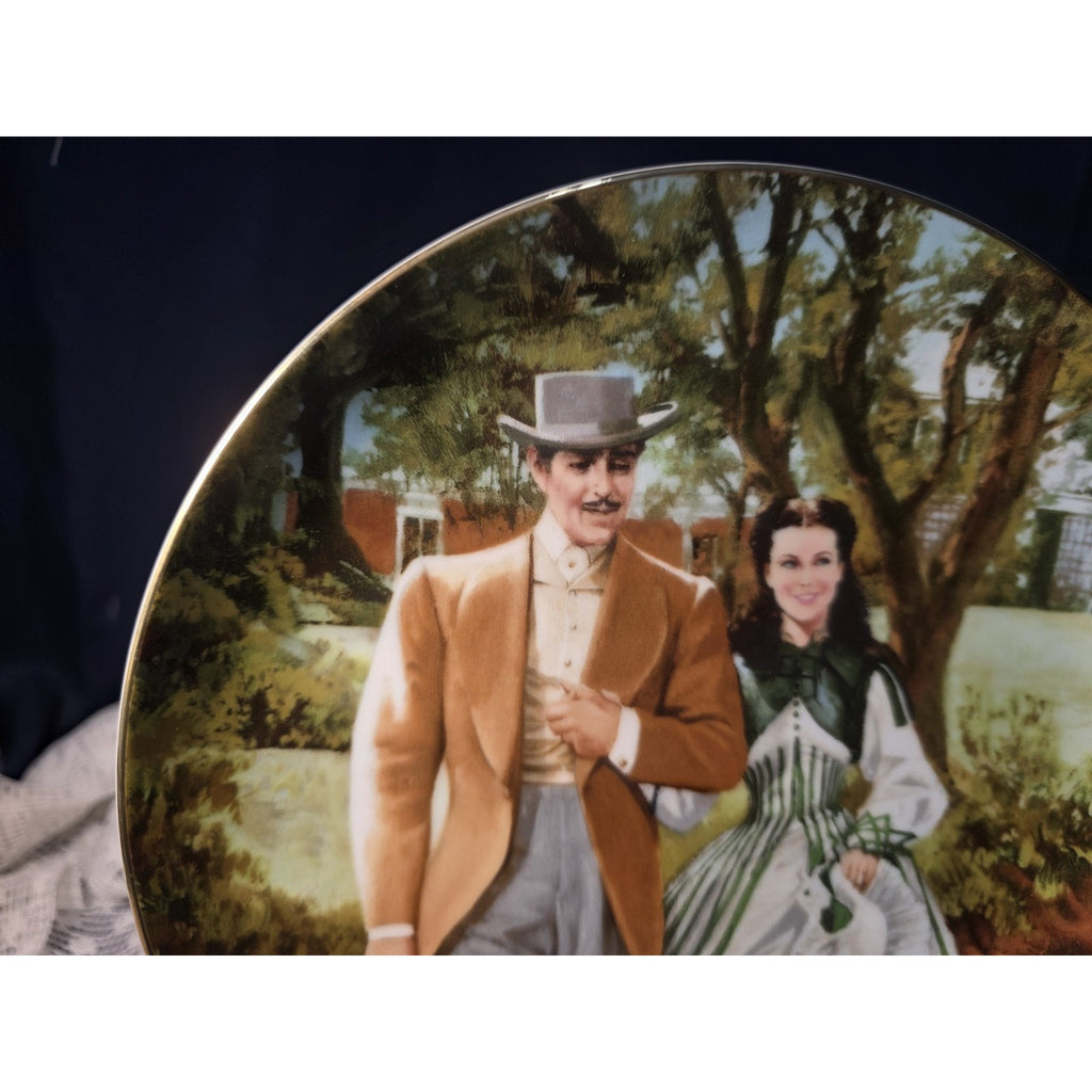1988 Gone With The Wind" Golden Anniversary Collector Plate W/box & Cert